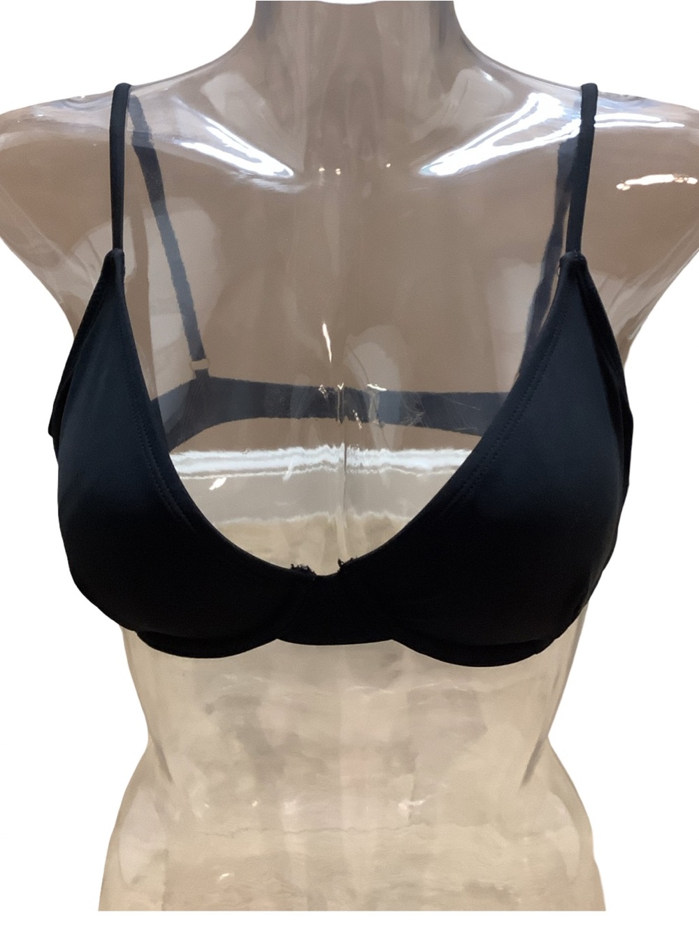Tahiti Size Large Black Underwire Bikini Top With Removable Padding. Preloved